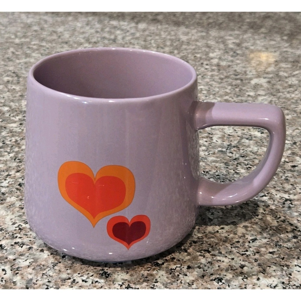 STARBUCKS 2018 Valentine Heart Pride Purple Ceramic Coffee Cup Mug‎ 12 oz Love